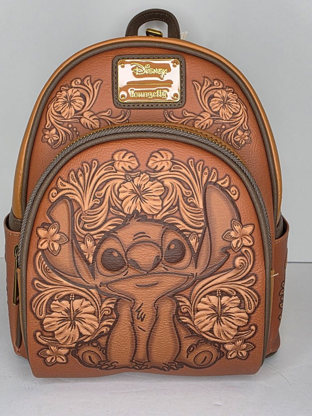 Loungefly Disney Lilo & Stitch Tonal Stitch Carving Mini Backpack